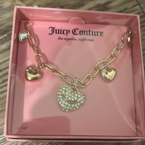 Juicy Couture Jewelry - NWT Juicy Couture Gold Heart Charm Bracelet